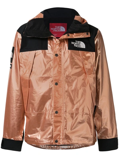 Shop Supreme X The North Face Metallic Mountain Jacket In Gold