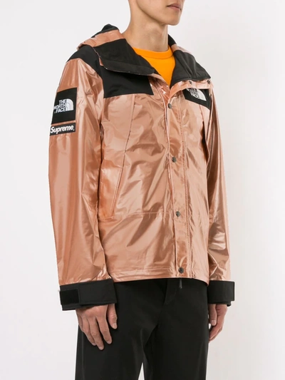 Shop Supreme X The North Face Metallic Mountain Jacket In Gold
