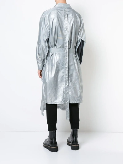 Shop A-cold-wall* Modern Trench Coat In Grey