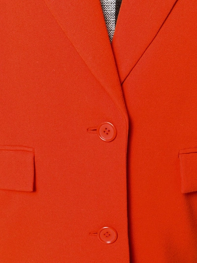 Pre-owned Valentino 1980's Structured Elongated Blazer In Orange