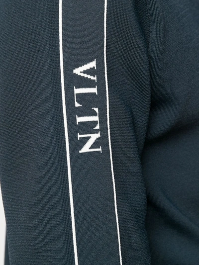 Shop Valentino Logo-tape Track Jacket In Blue