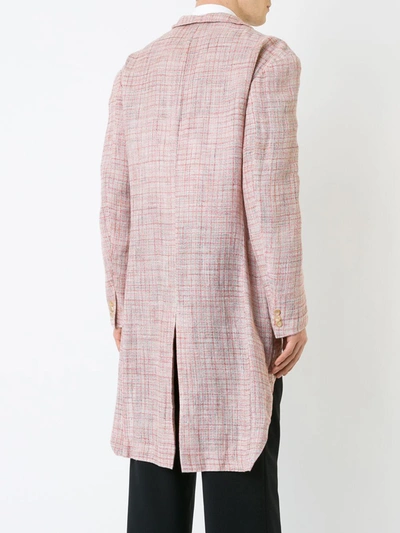 Pre-owned Yohji Yamamoto Vintage Open Tweed Coat In Neutrals