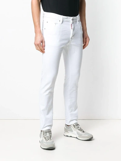 DSQUARED2 SKATER牛仔裤 - 白色