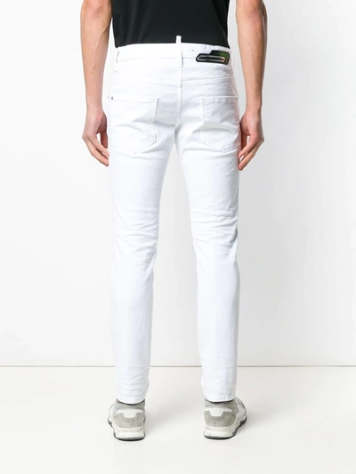 DSQUARED2 SKATER牛仔裤 - 白色