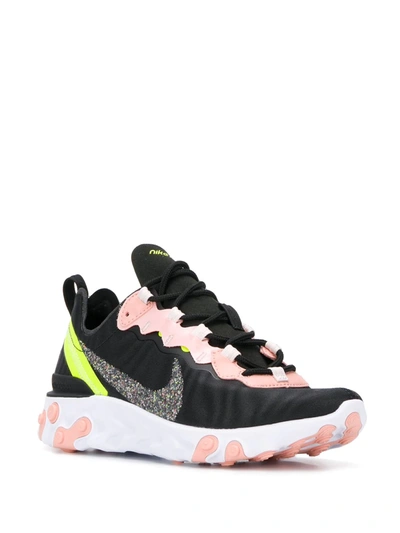 Shop Nike React Element 55 Prm Sneakers In Black