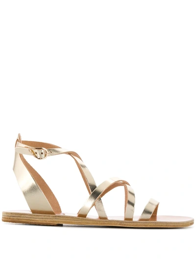 Shop Ancient Greek Sandals Delia Vachetta Sandals In Gold