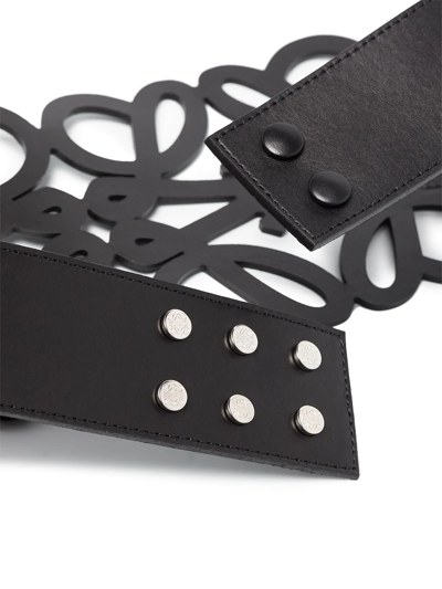 Shop Loewe Anagram Cut-out Belt In Black