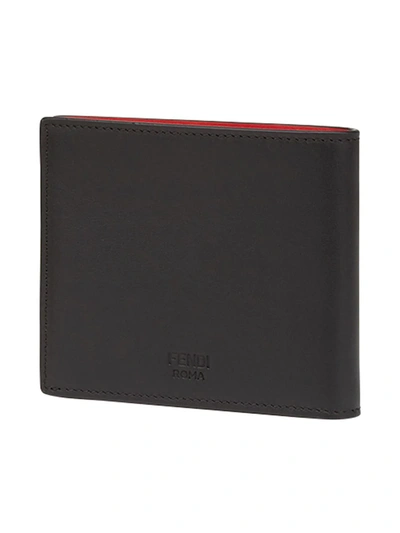 Shop Fendi Bag Bugs Motif Wallet In Black