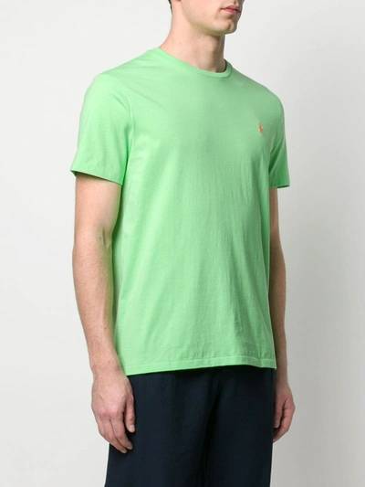 Shop Polo Ralph Lauren Embroidered Logo T-shirt In Green