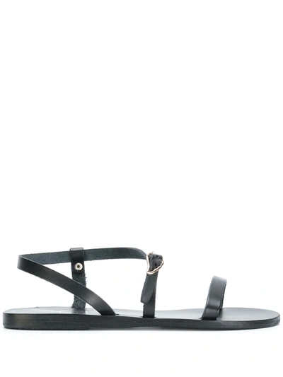 Shop Ancient Greek Sandals Niove Flat Sandals In Black