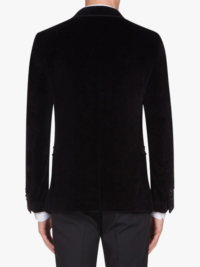 Dolce & Gabbana Single-breasted Tailored Tuxedo Blazer In Black