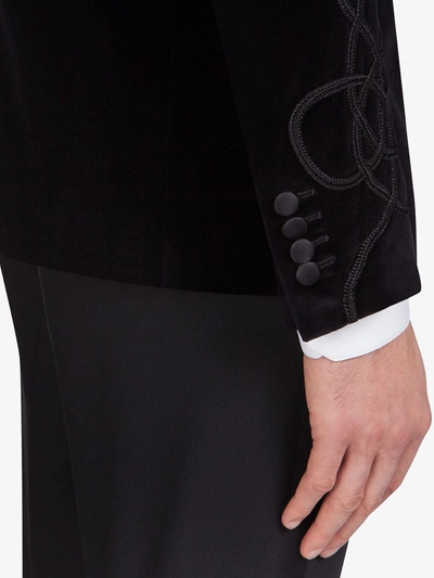 Dolce & Gabbana Single-breasted Tailored Tuxedo Blazer In Black