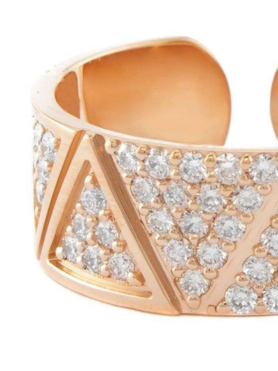 Shop Alessa 18kt Rose Gold Diamond Pavé Elixir Ring In Pink