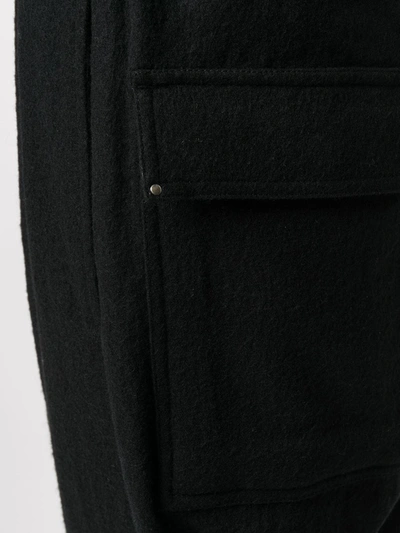 Shop Rick Owens Drawstring Cropped Astaires Trousers In Black