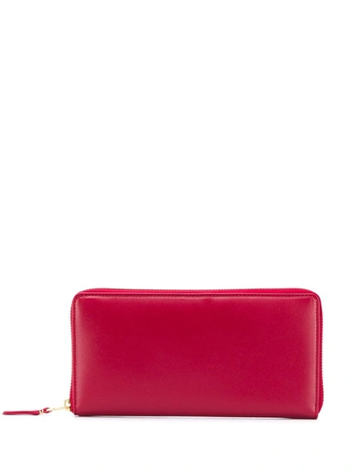 Shop Comme Des Garçons Sa0110 Zipped Wallet In Red