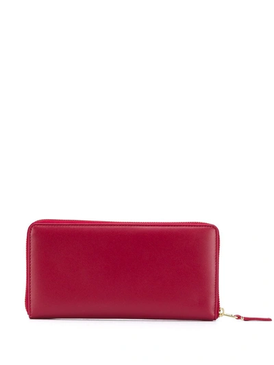 Shop Comme Des Garçons Sa0110 Zipped Wallet In Red