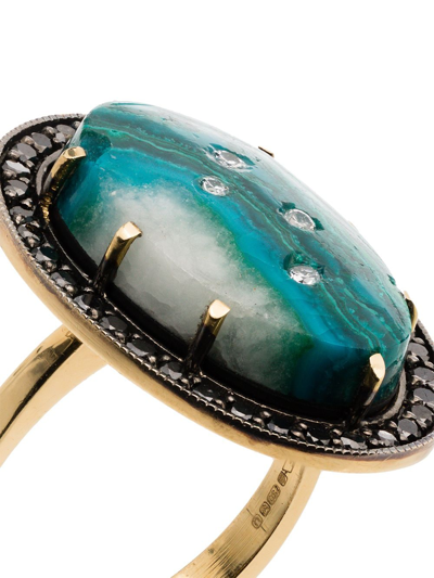 Shop Andrea Fohrman 18k Yellow Gold Chrysocolla And Diamond Ring