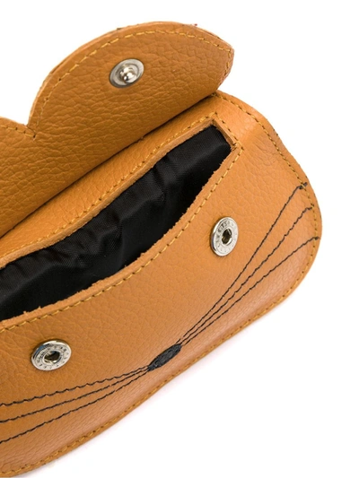 Sarah Chofakian Leather Card Holder In Brown