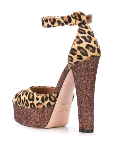 Madison.maison Leopard Print Platform Sandals In Brown
