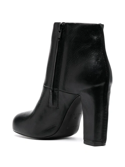 Shop Lemaire Leather Ankle Boots In Black