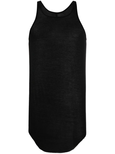 Shop Rick Owens Elongated Tank Top In Black