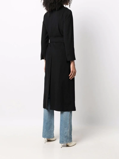 Shop Blanca Vita Wrap Belted Coat In Schwarz