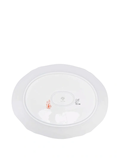Shop Off-white X Ginori 1735 Logo-print Oval Tray In White