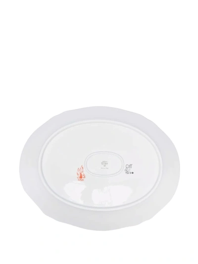 Off-white X Ginori 1735 Logo-print Oval Tray In White