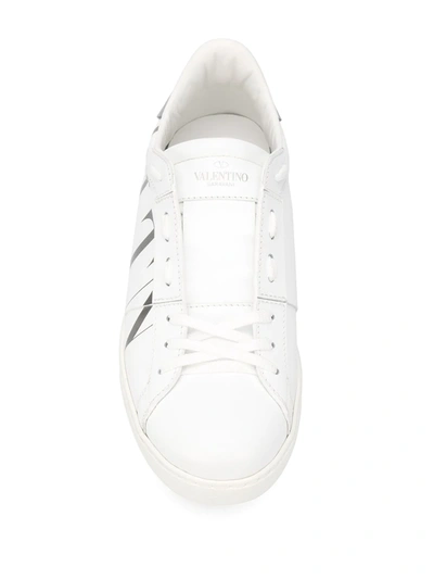 Shop Valentino Vltn Open Sneakers In White