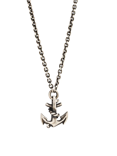 Shop Werkstatt:münchen Mini Anchor Chain Necklace In Silver