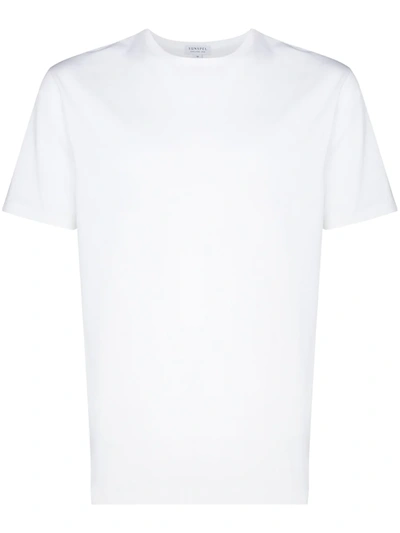 Shop Sunspel Classic Short-sleeve T-shirt In White