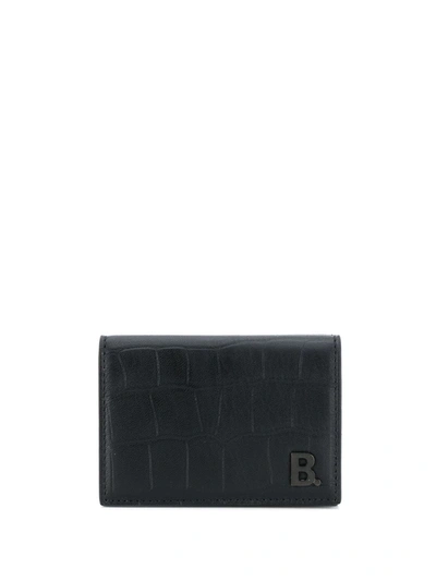 Shop Balenciaga B. Mini Wallet In Black