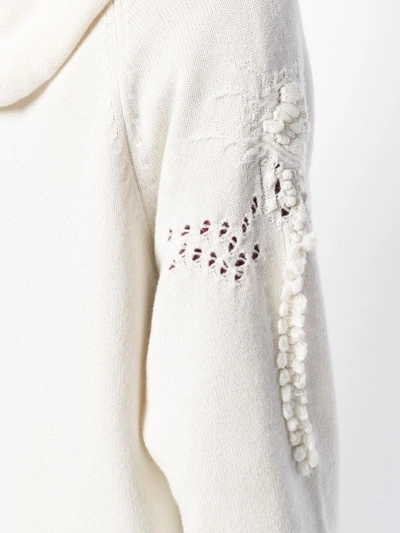 Shop Barrie Romantic Timeless Cashmere Hoodie In White