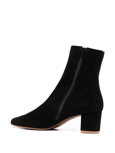 Shop By Far Sofia Pointed Toe Ankle Boots In Schwarz