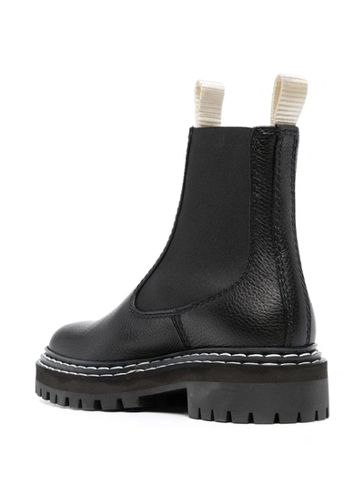 Shop Proenza Schouler Lug Sole Chelsea Boots In Black