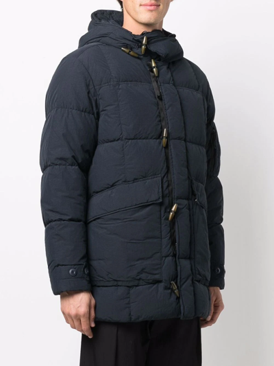 Shop C.p. Company Padded Lens Coat In Blue