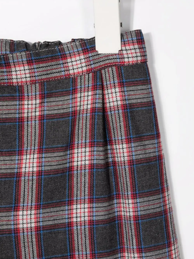 Siola Check-print Slim-cut Trousers In Grey