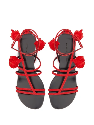 Giuseppe Zanotti Danse Du Feu Strappy Sandals In Red