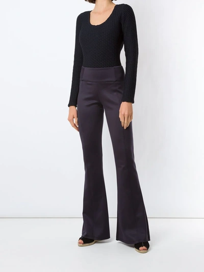Amir Slama Texture-effect Open Back Bodysuit In Black