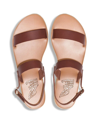 Shop Ancient Greek Sandals Clio Dual Strap Sandals In Brown