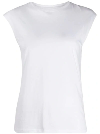 Shop Frame Le Mid Rise T-shirt In White