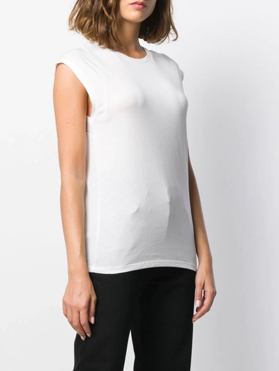 Frame Womens Linen Muscle Tank Top In White