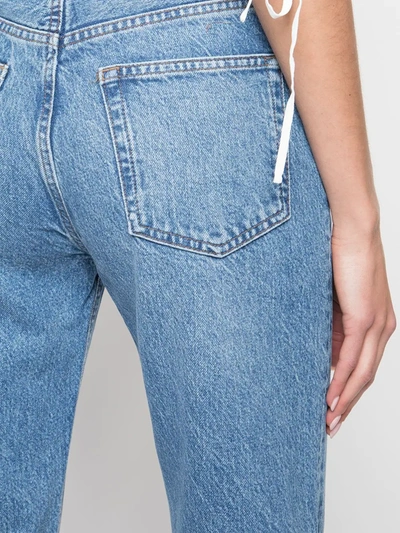 Shop Reformation Cynthia High-rise Straight Jeans In Blue