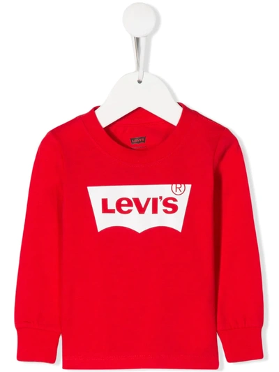 Shop Levi's Printed Logo Sweatshirt In Red