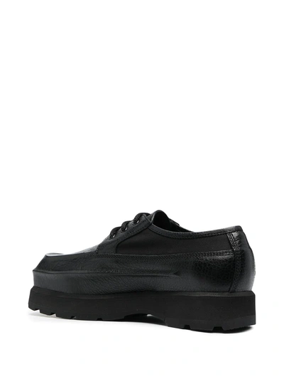 Shop Acne Studios Round-toe Leather Derby Shoes In Black