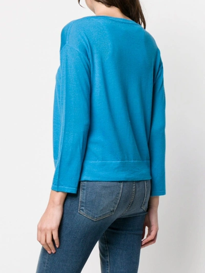 Sottomettimi One Button Cardigan In Blue