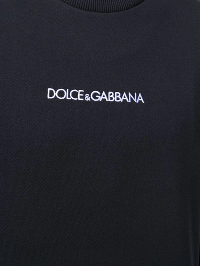 Shop Dolce & Gabbana Contrast Logo Jumper In Black