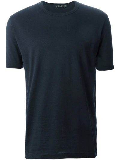 Shop Dolce & Gabbana Classic Round Neck T-shirt In Blue