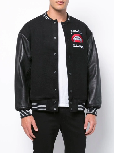 Shop Haculla Lost Breed Patch Bomber Jacket In Black