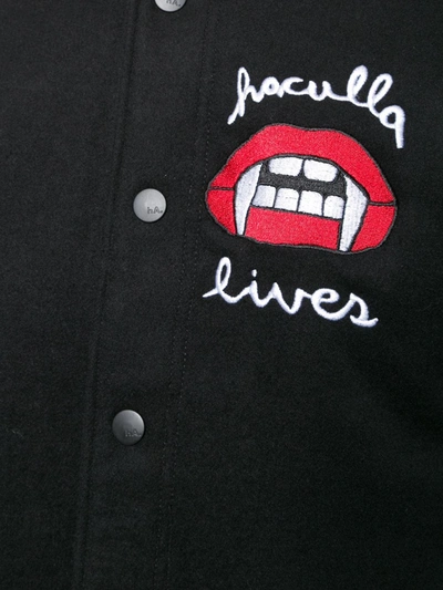 Haculla Lost Breed Patch Bomber Jacket In Black